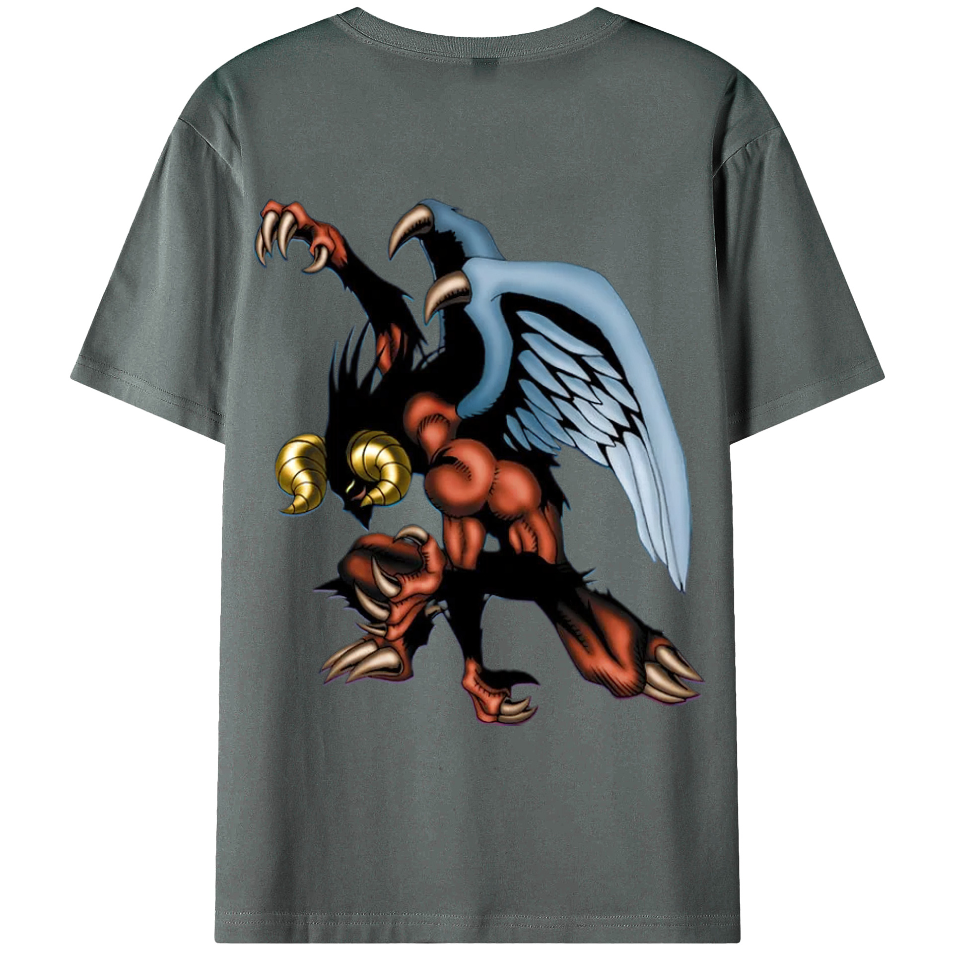 （画像用） 遊☆戯☆王 Yu-Gi-Oh! 綿100％ メンズ半袖Tシャツ（バックプリント） 通気性